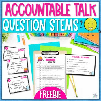 Preview of Accountable Talk | Accountable Talk | Accountable Talk Question Stems FREEBIE