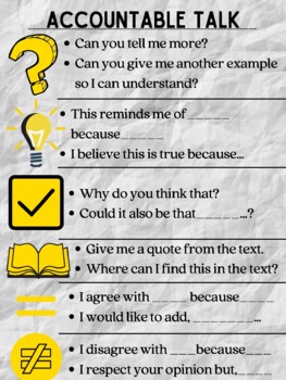 Preview of Accountable Talk Anchor Chart/Poster