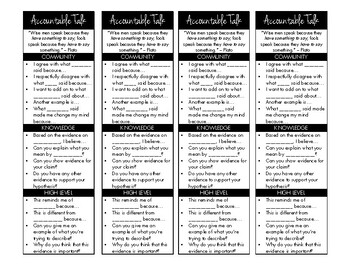 Preview of Accountable Talk Bookmarks