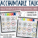 Math Bulletin Board | Accountable Talk Bulletin Board | Math Talk