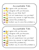 Accountable Talk Conversation Starter Cards