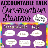Accountable Talk Conversation Starters Sentence Stems Posters