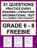 Common Core ELA Questions for Reading Literature & Informa