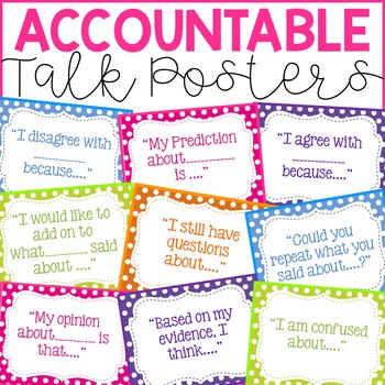 Accountable Talk Posters Editable By Christine S Crafty Creations