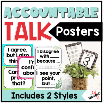 Preview of Accountable Talk Posters | Academic Language Sentence Stems