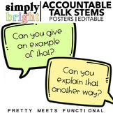 Accountable Talk Posters | Bright | Pastel | Classroom Decor