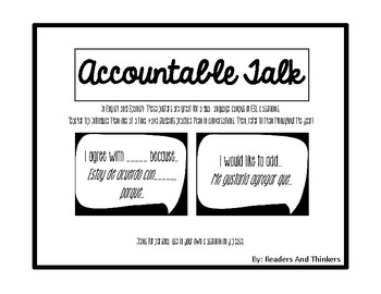 Preview of Accountable Talk Posters::English and Spanish