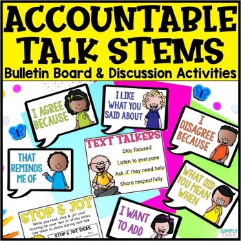 Preview of Accountable Talk Posters Talking Stems & Bookmarks