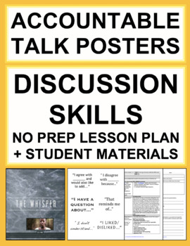 Preview of Accountable Talk Posters and Discussion Skills Lesson and Activities