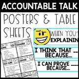 EDITABLE Accountable Talk Posters and Table Sheets - Accou