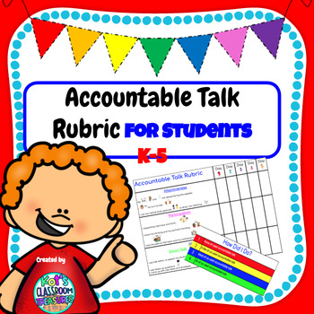 Preview of Accountable Talk Rubric for K-5
