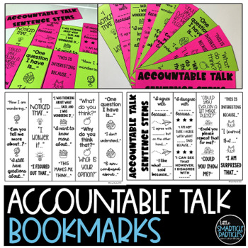 Preview of Accountable Talk Sentence Stem Bookmarks