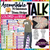Accountable Talk Sentence Stem Strips (70 strips!)