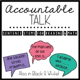 Accountable Talk Speech Bubble Posters