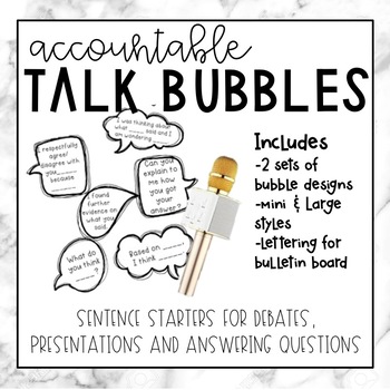Preview of Accountable Talk Speech Bubbles