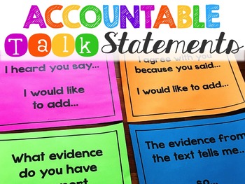 Accountable Talk Posters By Education To The Core Tpt