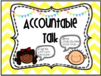 Preview of Accountable Talk Stems Posters AND Desk Tags!