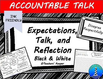 Preview of Accountable Talk Stems and Expectations