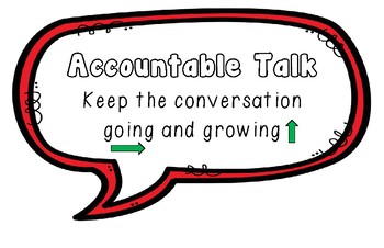 Preview of Accountable Talk/Talk Move Posters