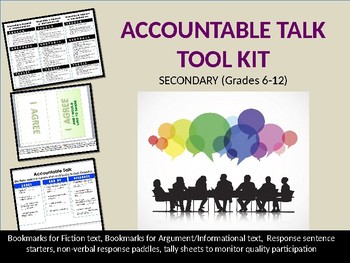 Preview of Accountable Talk Templates:  Student Discussion in Gr.6-12