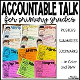 Accountable Talk for Primary Grades - Posters & Bookmarks