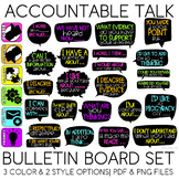 Accountable Talk with Sentence Stems | Bulletin Board Set 