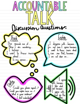 Preview of Accountable Talking Points and Discussion Stems