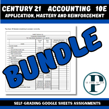 Preview of Accounting Century 21 10e Application, Mastery, and Reinforcement Problems