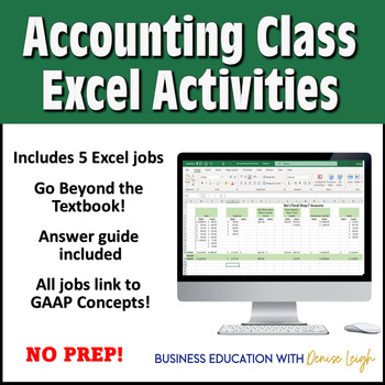 Preview of Accounting Class Microsoft Excel Activities - Spreadsheets Introduction Lesson