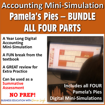 Preview of Accounting Class Simulation Digital Activity Review | Assessment | Pamela's Pies