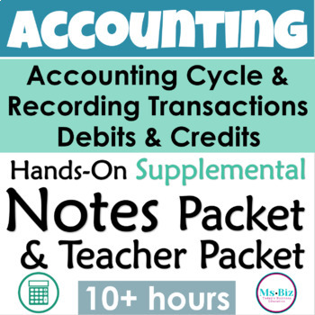 Preview of Accounting Cycle & Recording Transactions (debits credits) NOTES & Activities