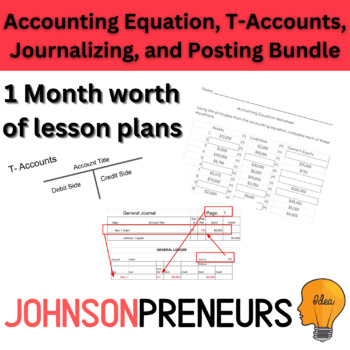 Preview of Accounting Equation, T-Accounts, Journalizing, and Posting Bundle