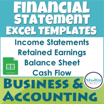 Preview of Accounting Financial Statement Templates in Excel