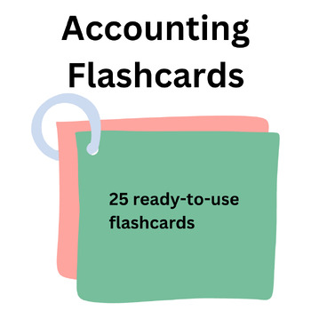 Preview of Accounting Flashcards, Review Materials for High School Accounting