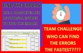 Accounting Journal Entries- Finding Errors Challenge