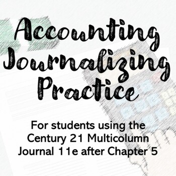 Preview of Accounting Journalizing Practice - Multicolumn Journal