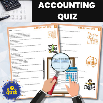 Preview of Accounting Quiz | Accounting Concepts Assessment Test | Finance Basics