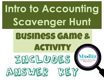 Preview of Accounting Scavenger Hunt | Fun Activity & Game