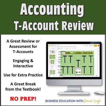 Preview of Accounting T-Account Review Digital Activity / Lesson File for Accounting Class