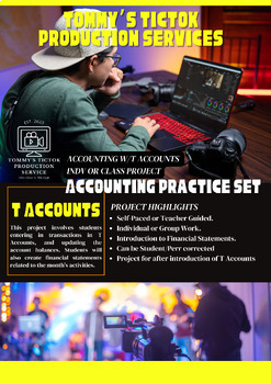 Preview of Accounting: T-Accounts & Financial Statements Tommy's TicTok Production Service