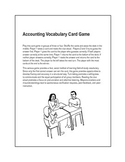 Accounting Vocabulary Card Game