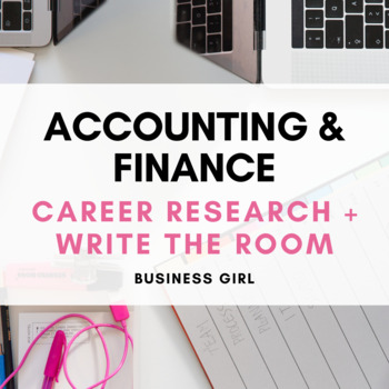 Preview of Accounting and Finance Career Research + Write the Room Scavenger Hunt