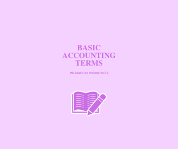 Preview of Accounting terms - interactive worksheets