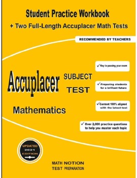 Preview of Accuplacer Subject Test Mathematics: Student Practice Workbook + Two Tests