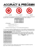 Accuracy & Precision Worksheet