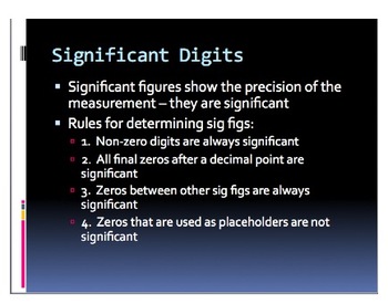 Preview of Accuracy Precision  and Intro to Significant Figures (Science PPt)