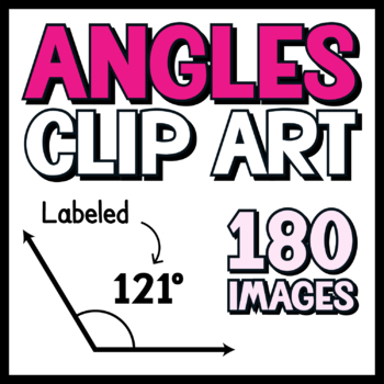 Math Clip Art--Angle Illustrations--Straight Angle--Labeled