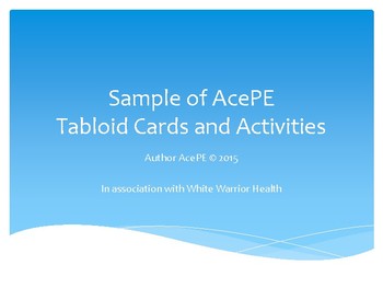 Preview of AcePE Sample Health and Fitness Tabloid & Station Cards