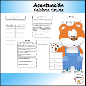 Preview of Acentuación - Palabras graves (Accentuation)
