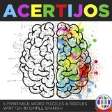Acertijos / 5 word puzzles in Spanish